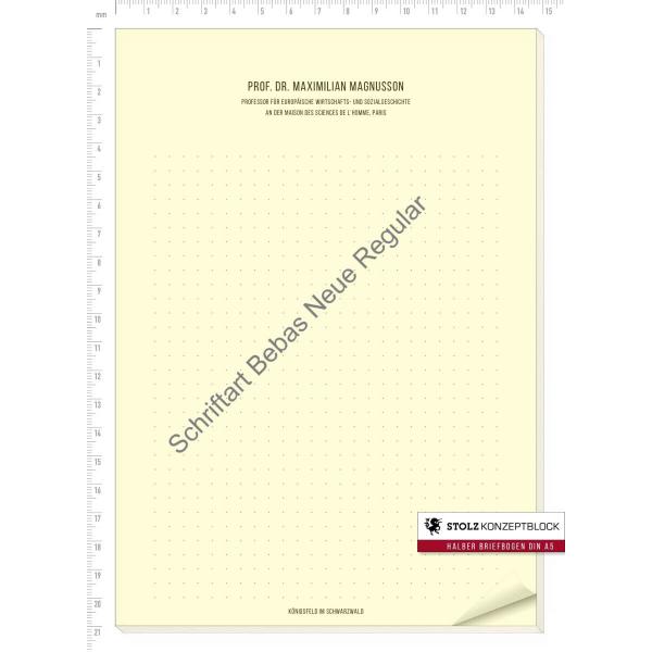 STOLZ Konzeptblock A5 punktiert (Bebas Neue Regular)